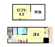エステムコート三宮駅前ラ・ドゥーの間取り画像