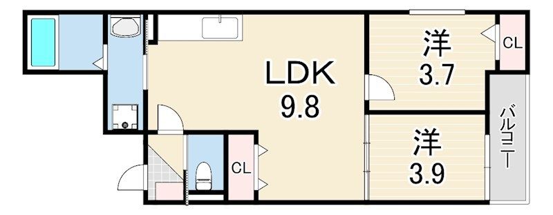 近くのローソン 尼崎駅前店まで582m(徒歩8分)