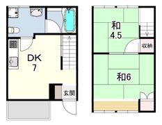 東園田テラスハウスの間取り画像