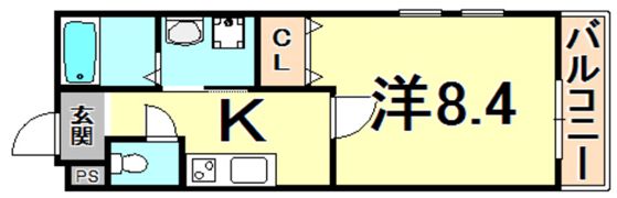 フジパレス西宮WESTの間取り画像