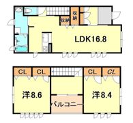 ロイヤルコート茶屋の間取り画像