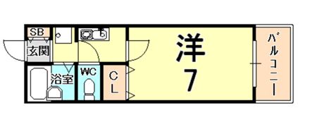 セジュール西宮今津の間取り画像