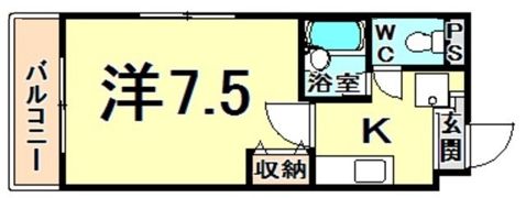 アポテッケン鳴尾の間取り画像