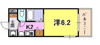 エステムコート神戸ハーバーランド前3コスタリティの間取り画像