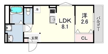 リアフラッツ上ヶ原の間取り画像