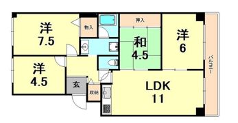 フェルザ西宮の間取り画像