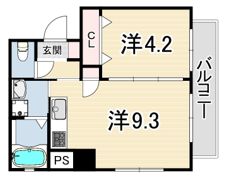 クレールコート北長狭3の間取り画像