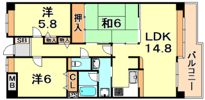ライオンズマンション垂水北の間取り画像