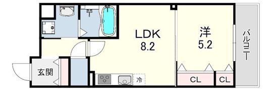クリエオーレ元浜町の間取り画像
