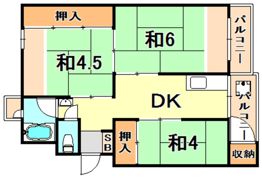 多聞台ビル 1号棟の間取り画像