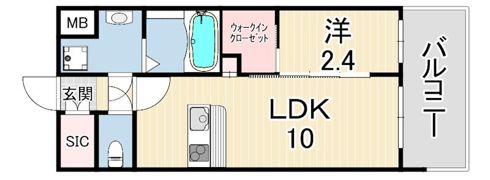 セレニテ西元町アリエの間取り画像