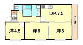 エスポワール六甲の間取り画像
