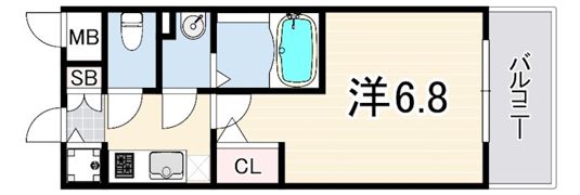 エスリードレジデンス神戸三宮の間取り画像
