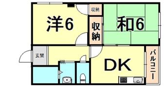 山中ハイツの間取り画像