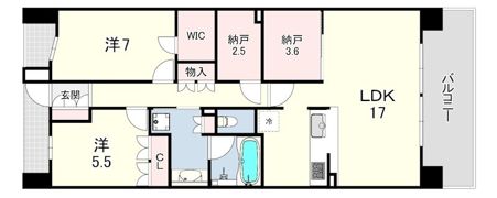 ジオ神戸中山手通の間取り画像