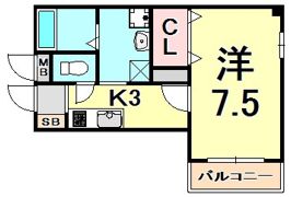 B-RISE尼崎の間取り画像