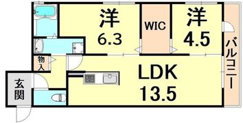 オーラノールドの間取り画像