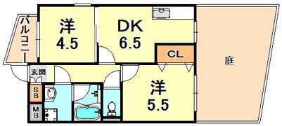 モンスフェール篠原北町の間取り画像