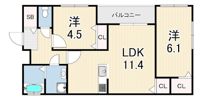 ワコーレヴィータ中山手通 NORTHの間取り画像