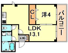 アヴァンティ三宮の間取り画像