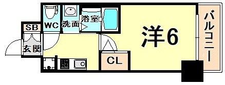エステムコート神戸元町2グレイドの間取り画像