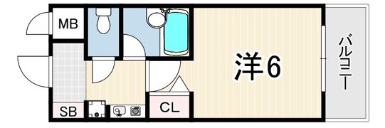 エスリード三宮第3の間取り画像