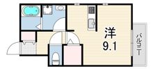 ヘーベルメゾン東須磨の間取り画像