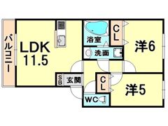 QUATRE SAISONS 南塚口の間取り画像
