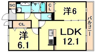 南塚口メディエートプラザ2の間取り画像