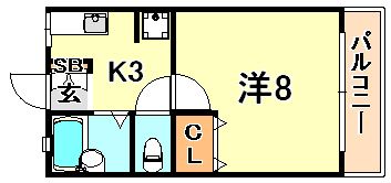 シャルマン六甲の間取り画像