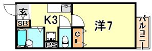 ドマーニ六甲の間取り画像