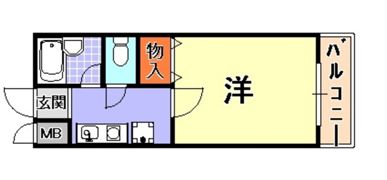 メゾン・ド・ソレイユ三宮の間取り画像