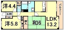 リブレメゾン広田の間取り画像