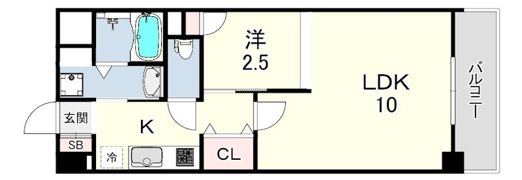 レジディア神戸三宮プレイスの間取り画像