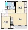 渦ケ森コーポ13号棟の間取り画像
