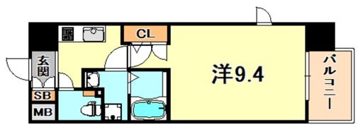 エスリード神戸三宮パークビューの間取り画像