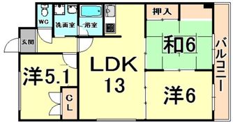 エルブリッジ1の間取り画像