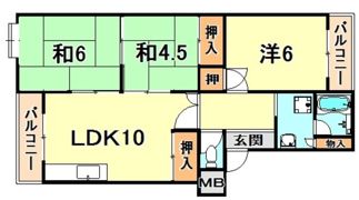 リバーサイド春日手の間取り画像