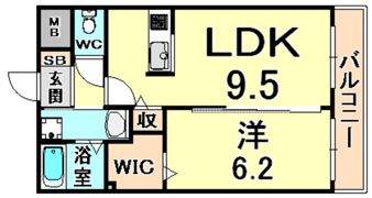 ディアコート立花の間取り画像