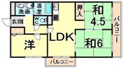 メゾンエスポアールの間取り画像