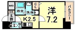 サムティ東難波ECLATの間取り画像
