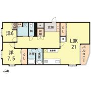 夙川安井町パークハイムの間取り画像