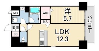 PLUSGRAND新神戸の間取り画像