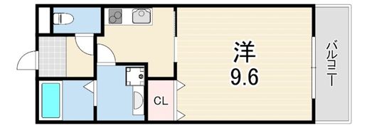メゾンWO南武庫之荘の間取り画像