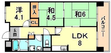 プロスペリテ神戸の間取り画像