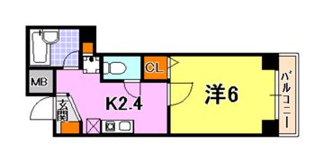 ディアコート神戸の間取り画像