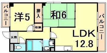 ラフォーレハタ2の間取り画像