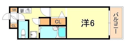 バッハレジデンス神戸ウェストの間取り画像