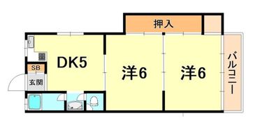 六甲台マンションの間取り画像