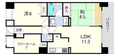 エスリード六甲第2の間取り画像
